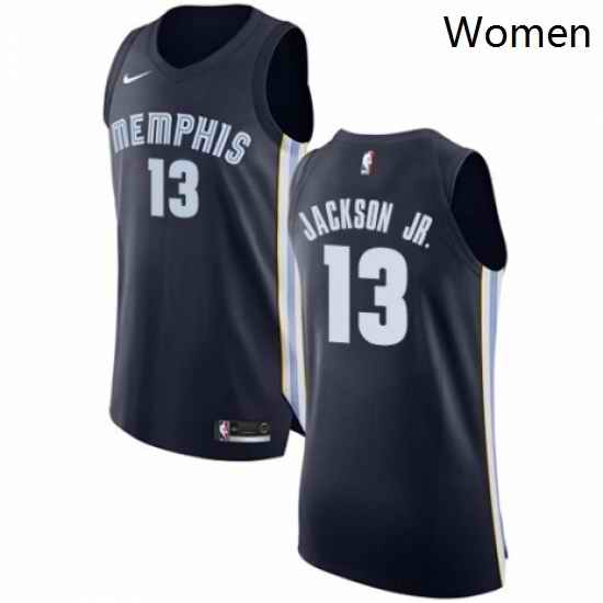 Womens Nike Memphis Grizzlies 13 Jaren Jackson Jr Authentic Navy Blue Road NBA Jersey Icon Edition